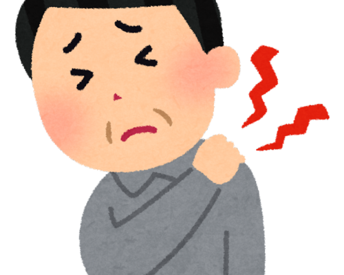 肩こり症の中年男性