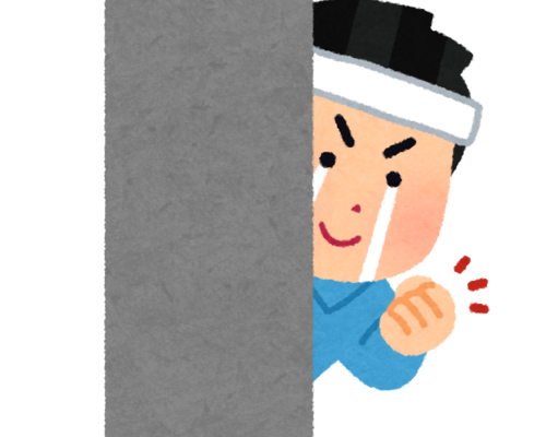 影応援の中年男性