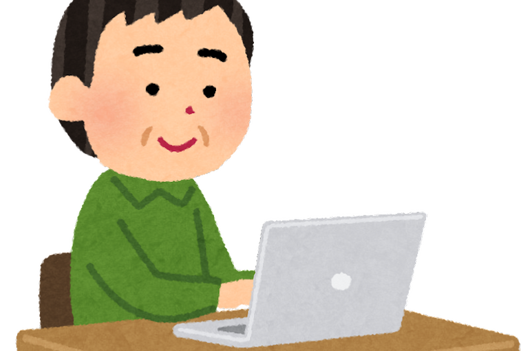 パソコン使いの中年男性