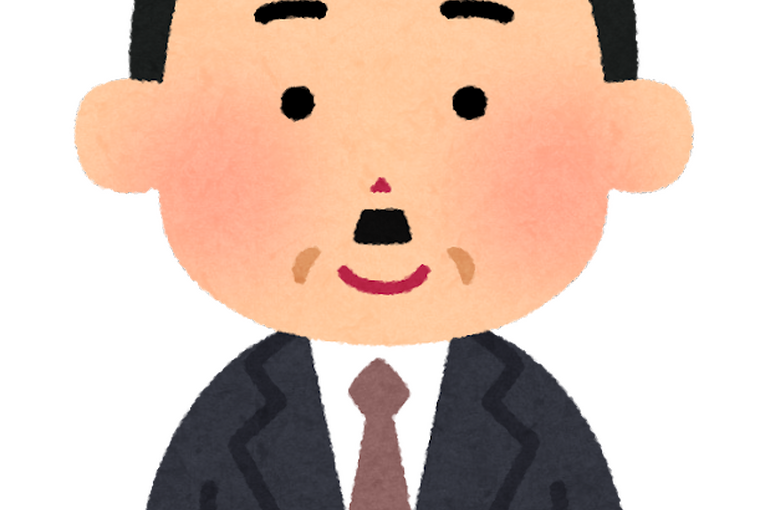 ちょび髭の中年男性