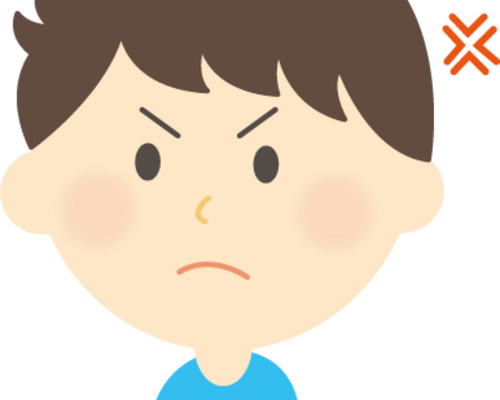 男性（怒り顔）イラスト