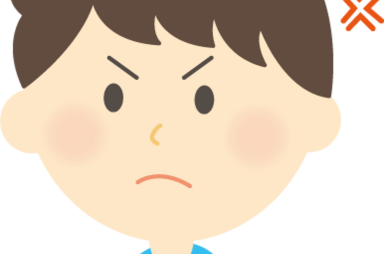 男性（怒り顔）イラスト