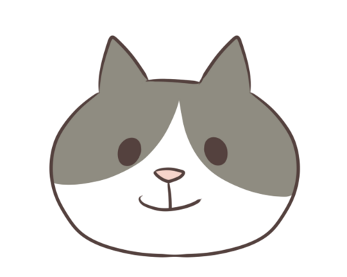 八割れ猫（イラスト）